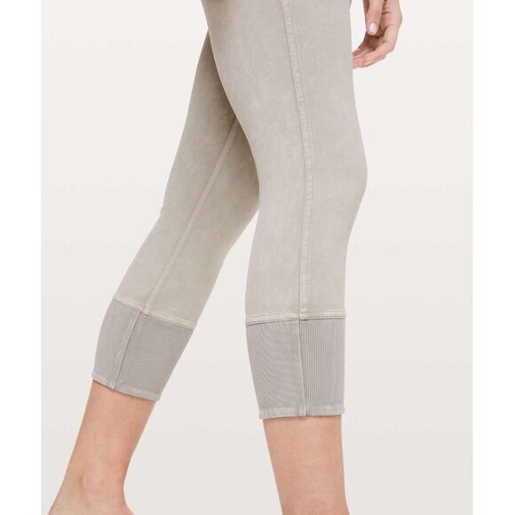 LULULEMON‎ Wunder Under Ribbed Crop Legging 23" Washed French Clay - Picture 3 of 10